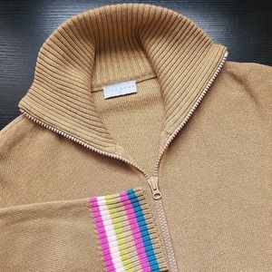 Vintage Richmond X 100% Virgin Wool Zip-up Sweater Size XL Made in Italy 90s